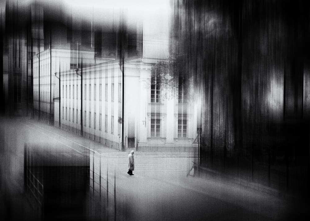 Blurred Urban Solitude by Wanjae Choi — canvas wall art
