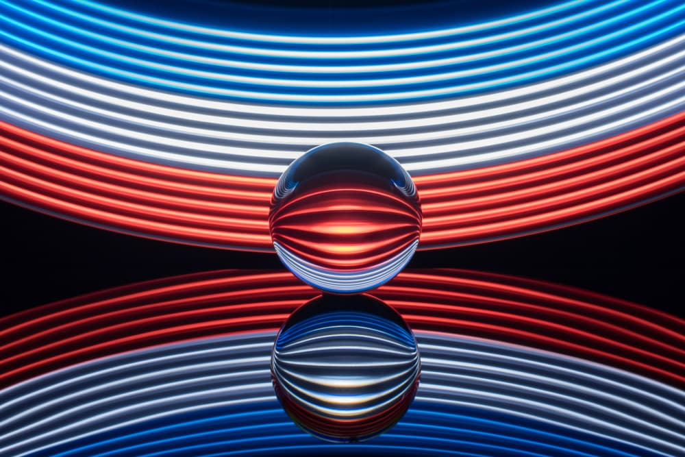 Abstract Light Orb by Caroline Wirtz — canvas wall art