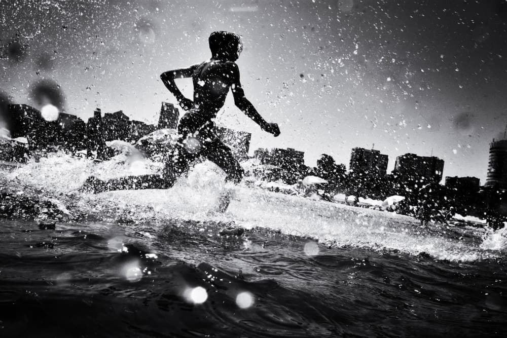 Coastal City Sprint by Elena Raceala — canvas wall art