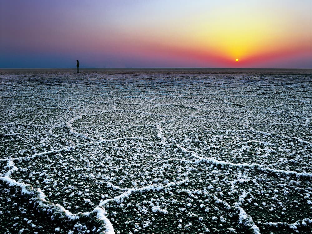 Desert Sunset Solitude by Abbas Arabzadeh — canvas wall art
