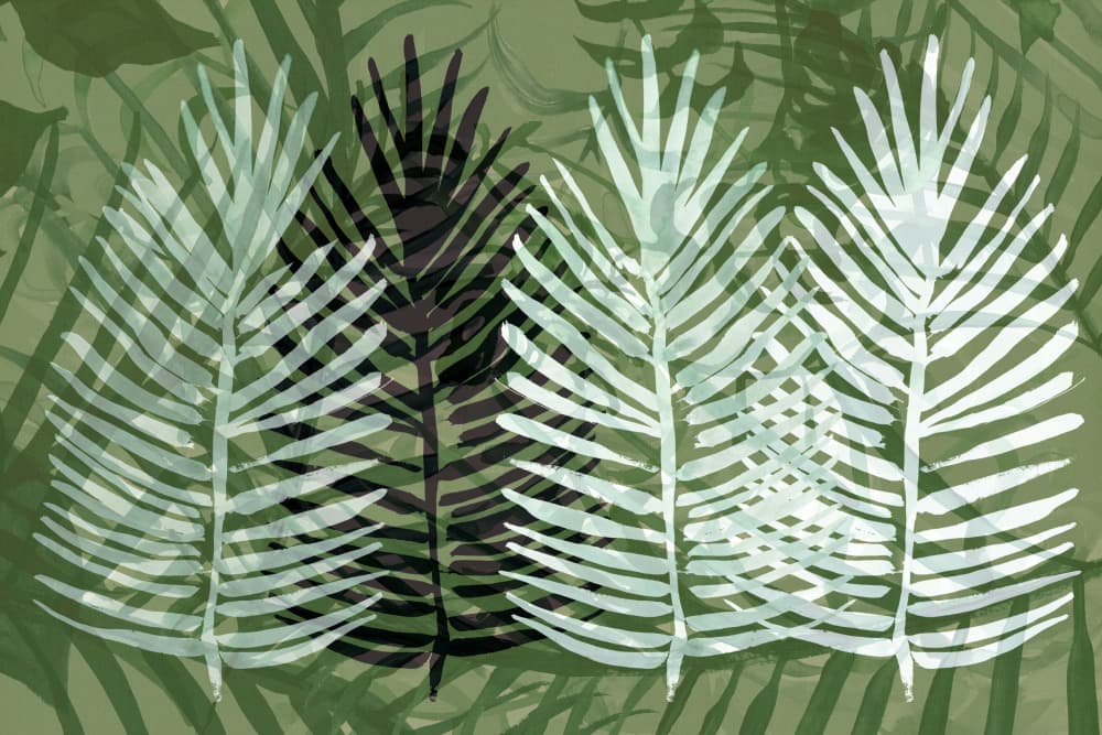 Tropical Green Foliage by cartissi — canvas wall art