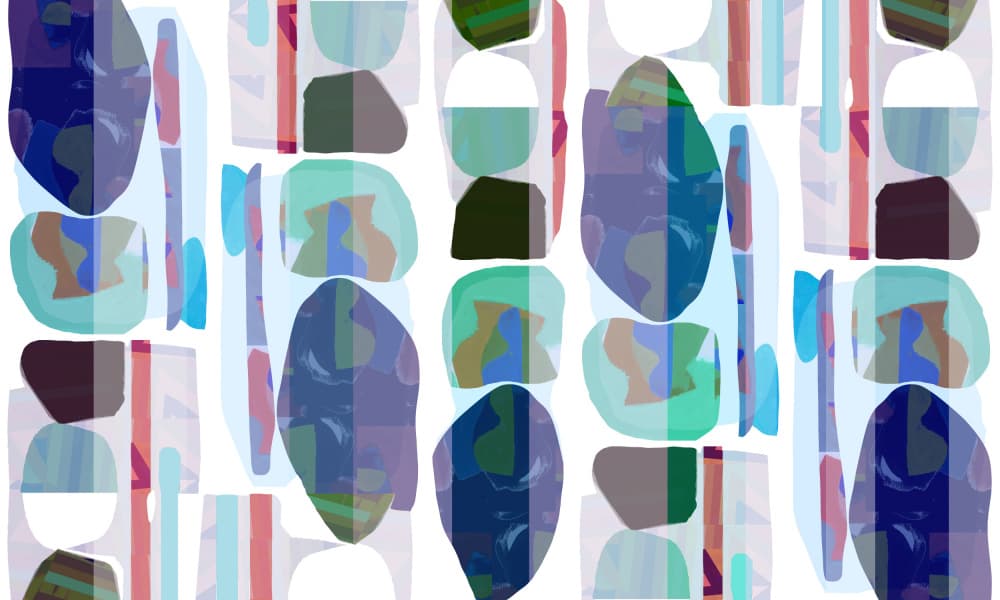 Abstract Layered Forms by cartissi — canvas wall art