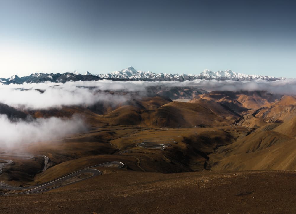 Cloudy Mountain Pass by WangPeng — canvas wall art