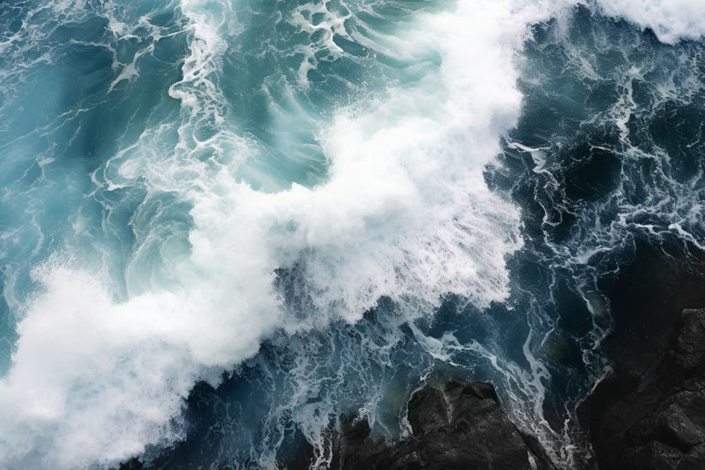Crashing Ocean Waves by Hosam.Karara — canvas wall art