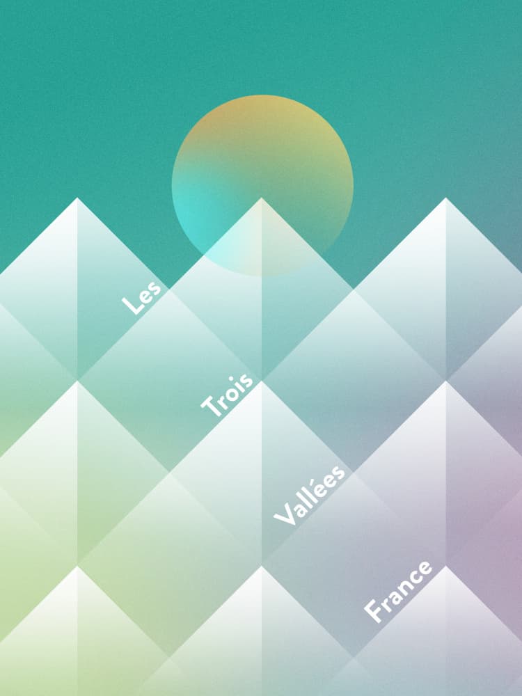 Geometric Mountain Sunrise by Mark Harrison — canvas wall art