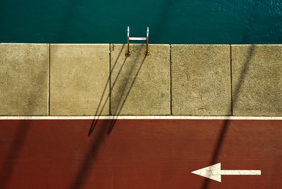 Poolside Path Shadows by paolo luxardo — canvas wall art