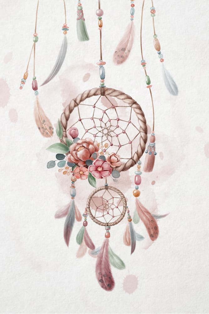 Ethereal Floral Dreamcatcher by Xuan Thai — canvas wall art