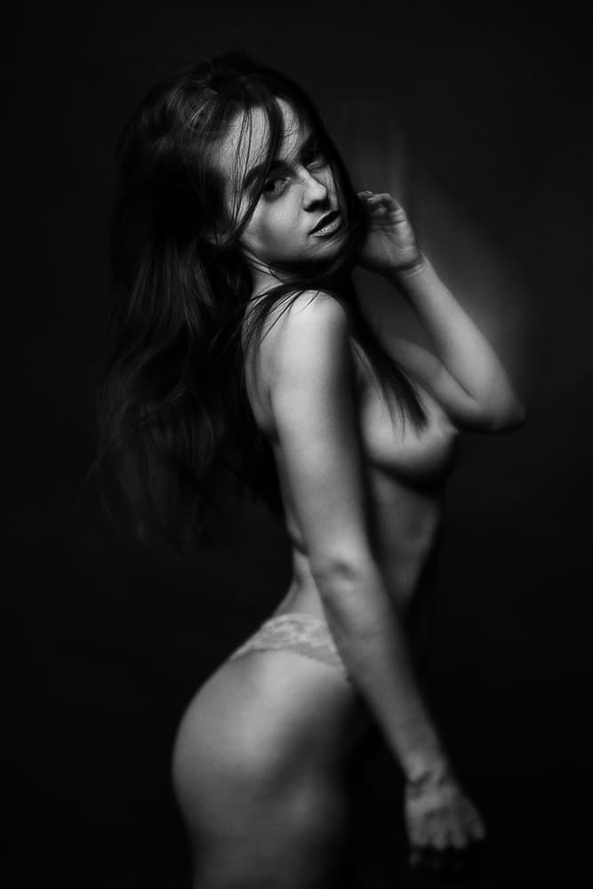 Sensual Female Portrait by Martin Krystynek MQEP — canvas wall art