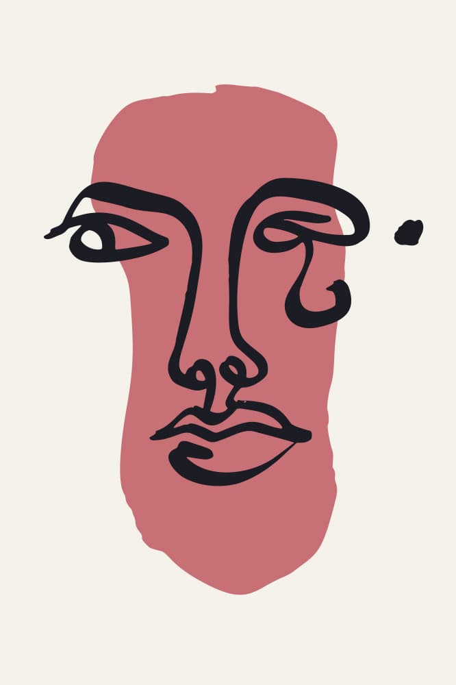 Blush Abstract Portrait by Anna Rose — canvas wall art