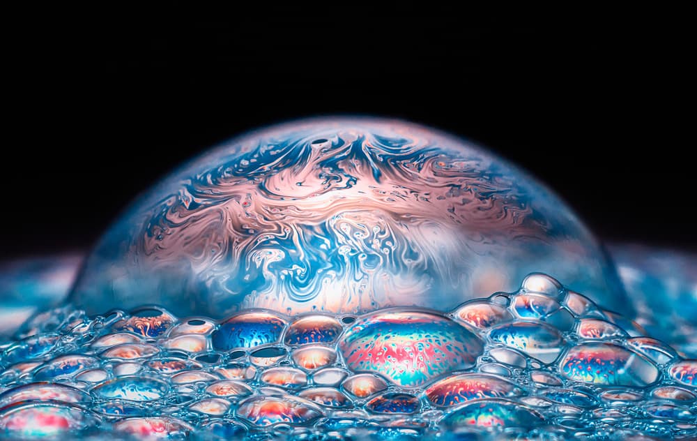 Iridescent Planet Bubble by Aidong Ning — canvas wall art