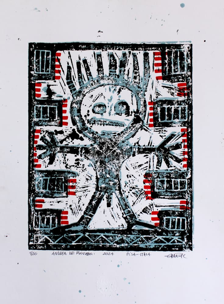 Crowned Tribal Figure by andrea de ranieri — canvas wall art