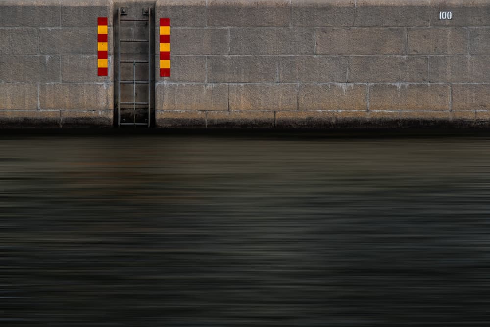 Quayside Ladder Markings by Rolf Endermann — canvas wall art