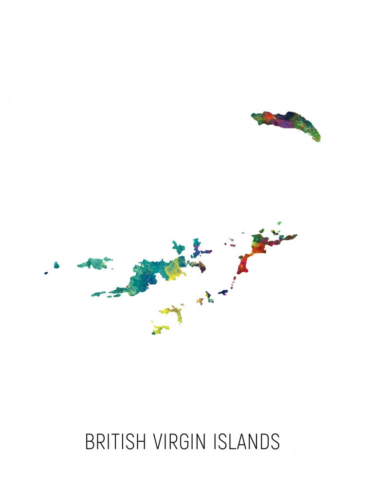 Vibrant British Virgin Islands by Michael Tompsett — canvas wall art