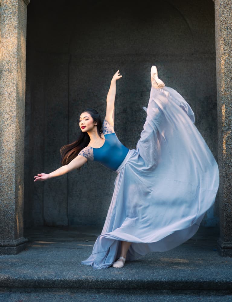 Graceful Ballet Pose by Rong Wei — canvas wall art