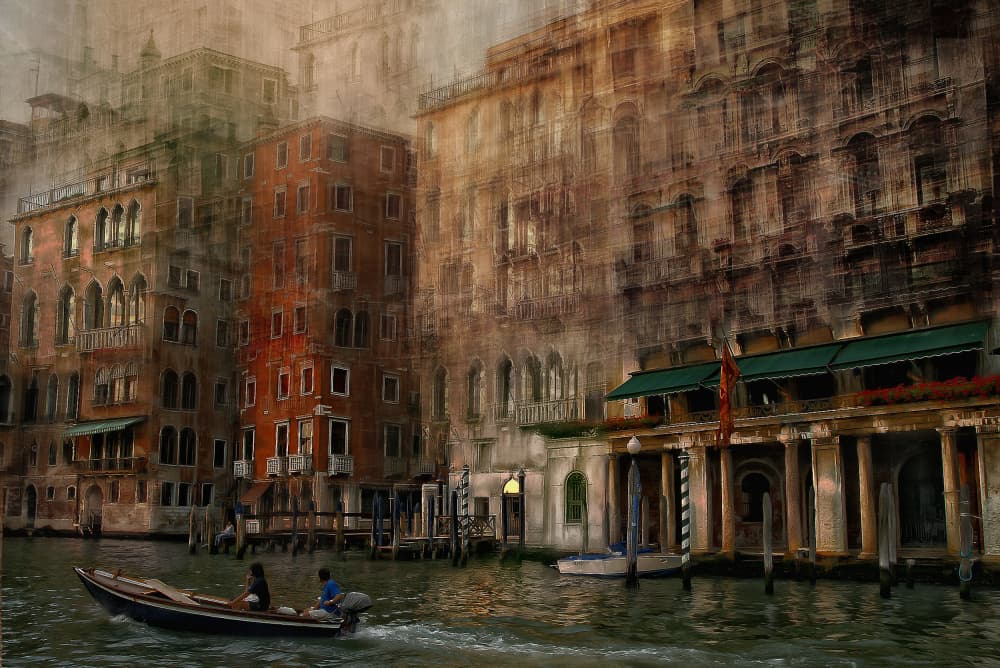 Historic Venice Canal by Elena Arjona — canvas wall art
