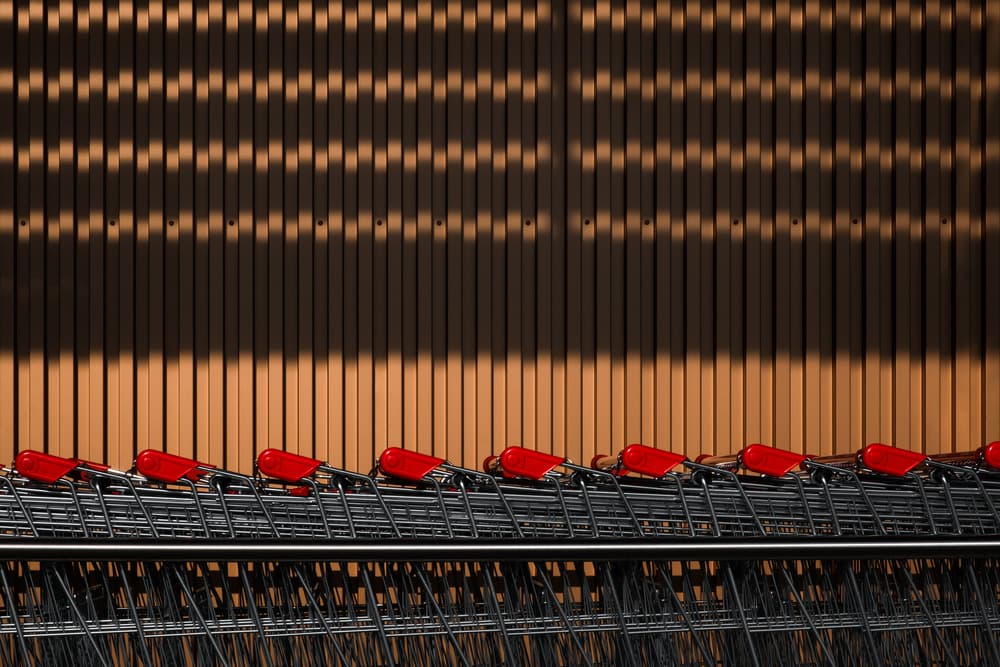 Red Carts Pattern by Rolf Endermann — canvas wall art
