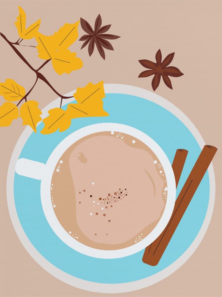 Cozy Fall Coffee by Elizabeth C — canvas wall art
