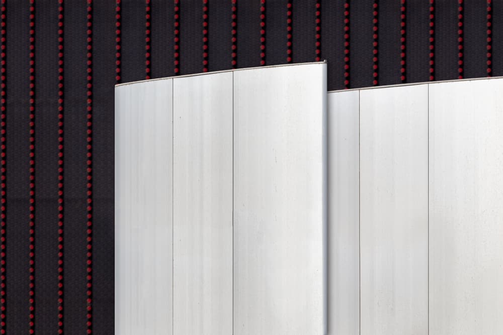 White Facade Red Pattern by Theo Luycx — canvas wall art