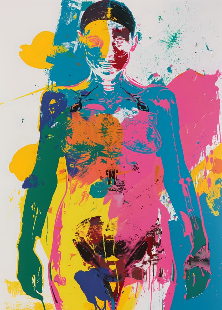 Colorful Abstract Woman by Andreas Magnusson — canvas wall art