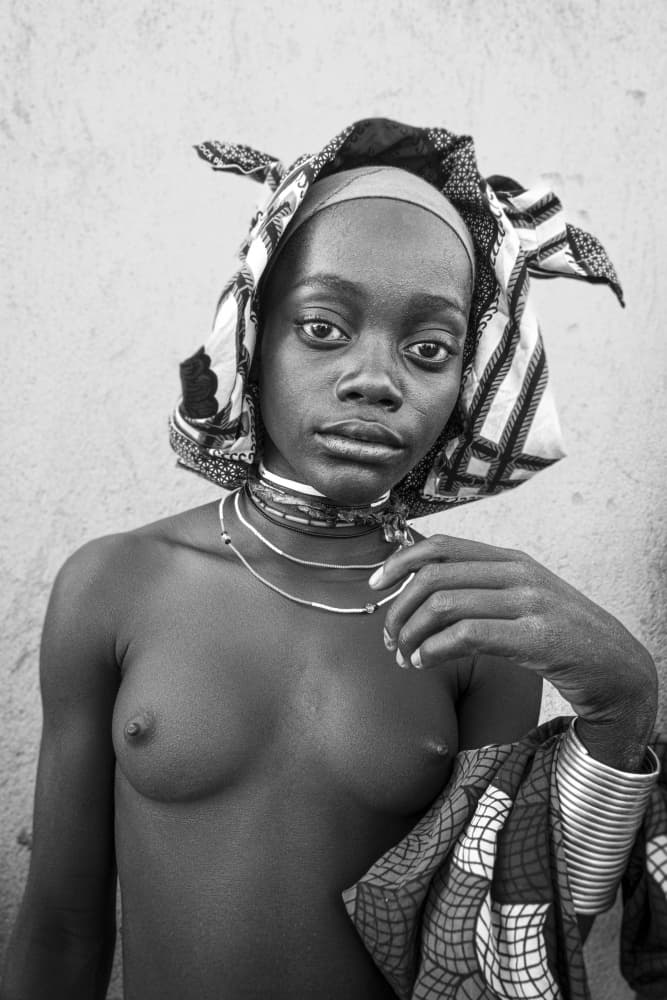 Mucubal teenager at Virei, southern Angola by Elena Molina — canvas wall art