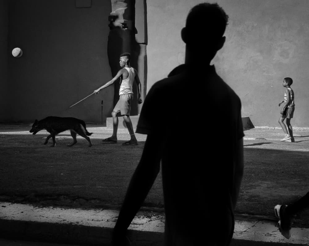 Street Life Silhouette by Andy Bauer — canvas wall art