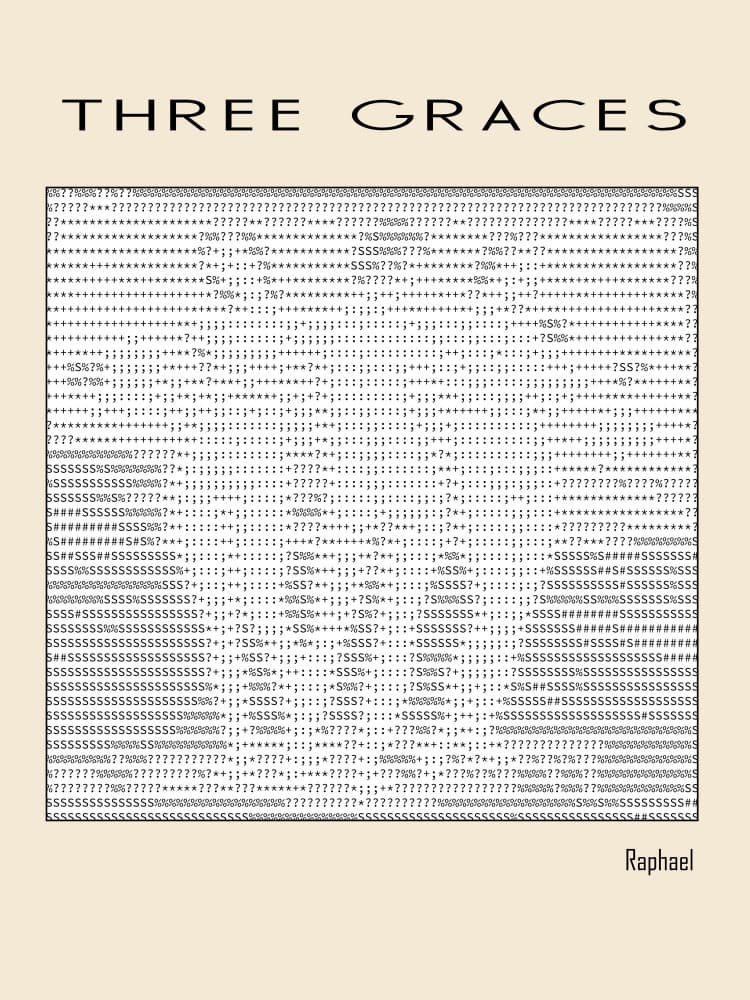 Three Graces Pixel Art by Doa Project — canvas wall art
