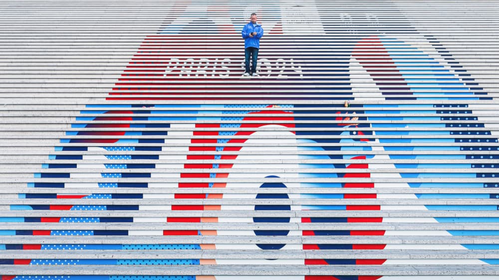 Colorful Painted City Stairs by Bruno Flour — canvas wall art