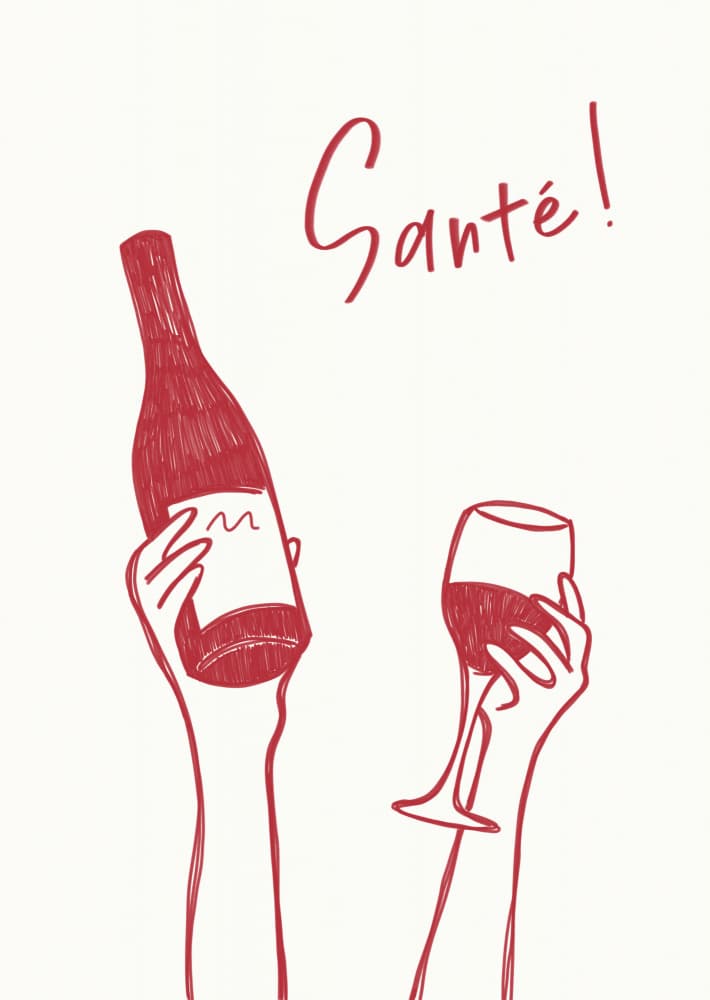 Santé Wine Toast by Rio Soléy — canvas wall art