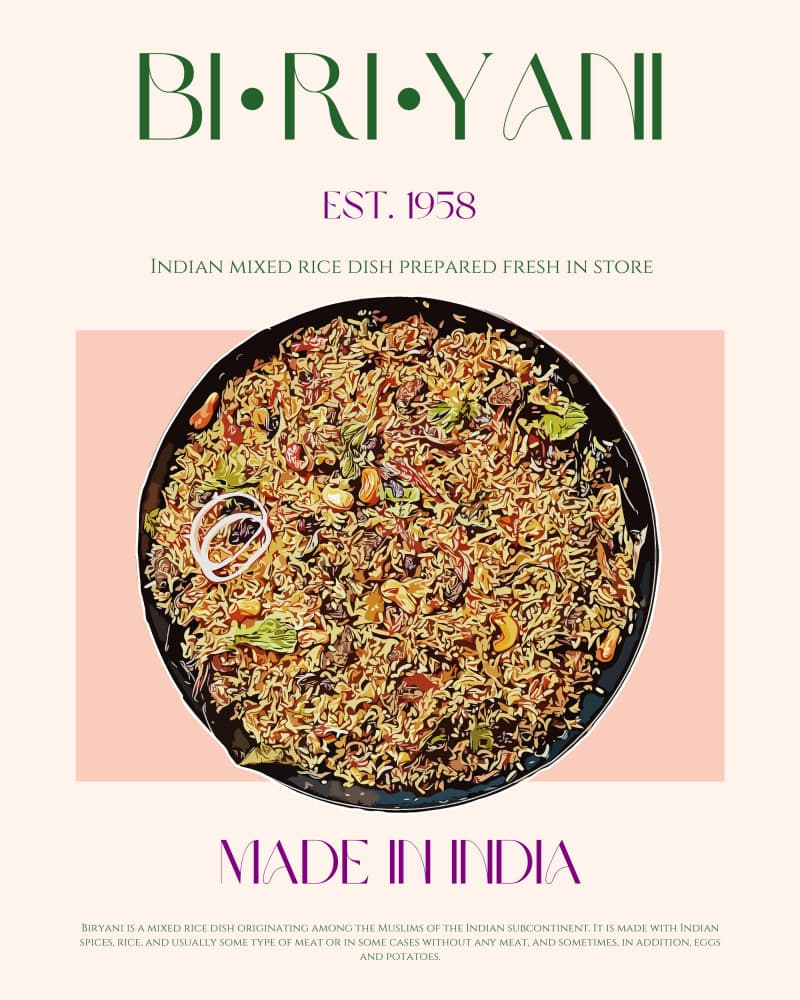 Delicious Indian Biryani by Nazma Khokhar — canvas wall art