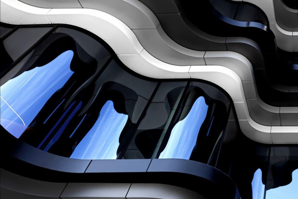 Wavy Building Reflections by Anita Martin AnnaPileaFotografie — canvas wall art