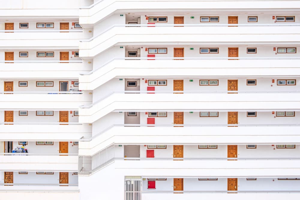 Modern White Architecture by Rolf Endermann — canvas wall art