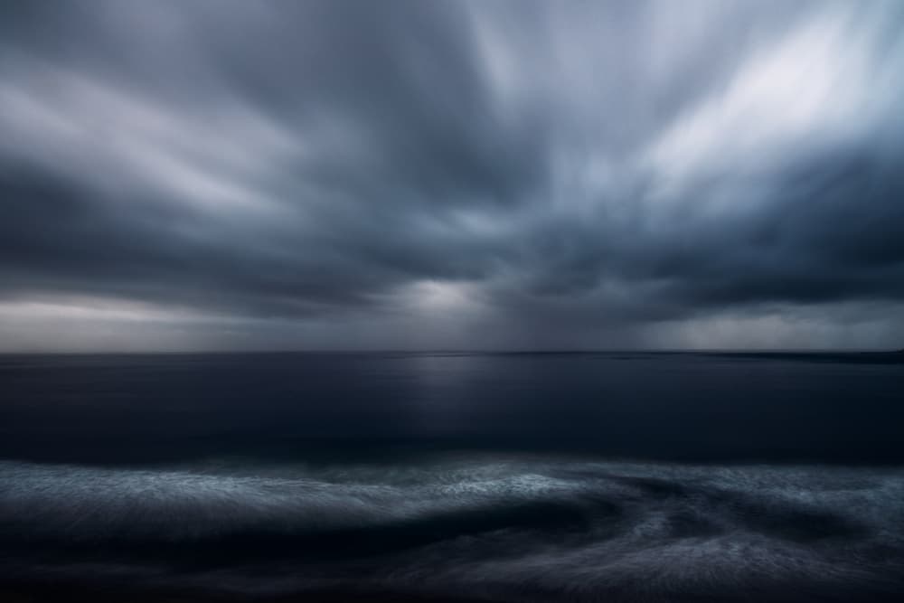 Moody Seascape Horizon by Joan Zhang — canvas wall art