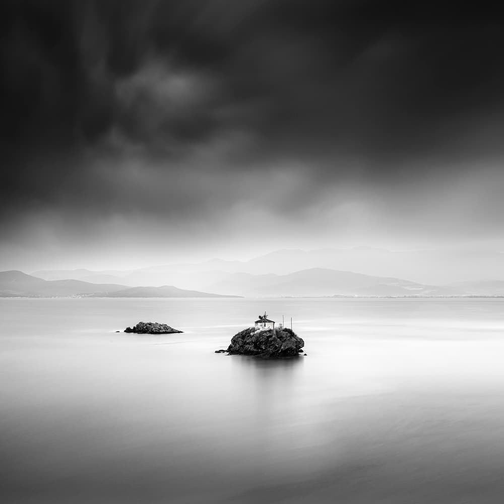 Isolated Island Chapel by George Digalakis — canvas wall art
