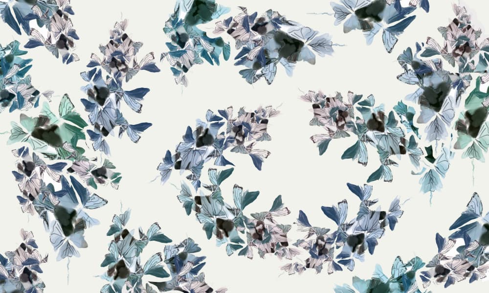 Delicate Butterfly Swirl by cartissi — canvas wall art