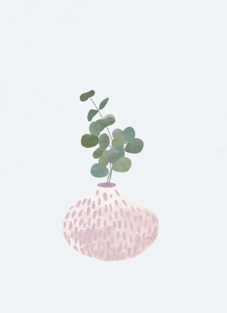 Soft Eucalyptus Vase by Sarah Manovski — canvas wall art