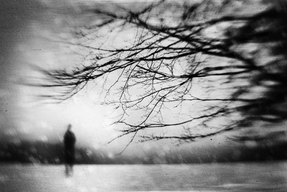 Solitary Figure Winter Mist by Gustav Davidsson — canvas wall art