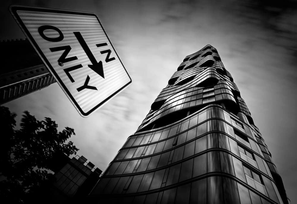 Urban Curves and Sign by Mark Yugawa — canvas wall art