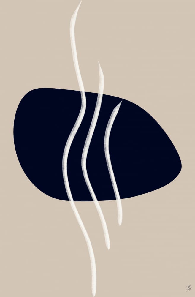 Fluid Abstract Curves by Anne-Marie Volfova — canvas wall art