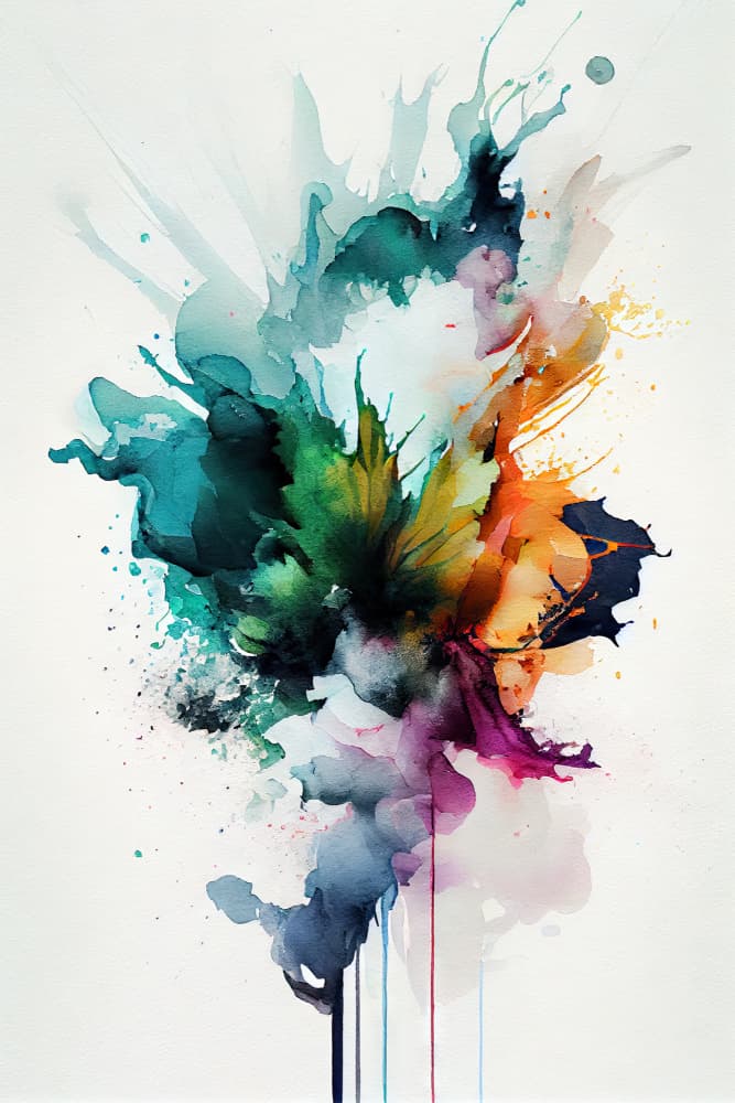 Abstract Color Burst by Mauro — canvas wall art