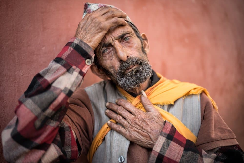 Pensive Old Man by Elizabeth Cowle — canvas wall art
