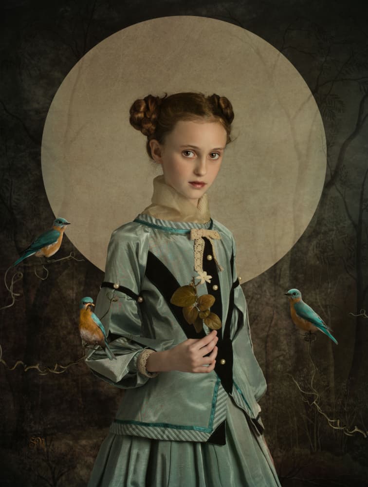 Moonlit Forest Child by Svetlana Melik-Nubarova — canvas wall art