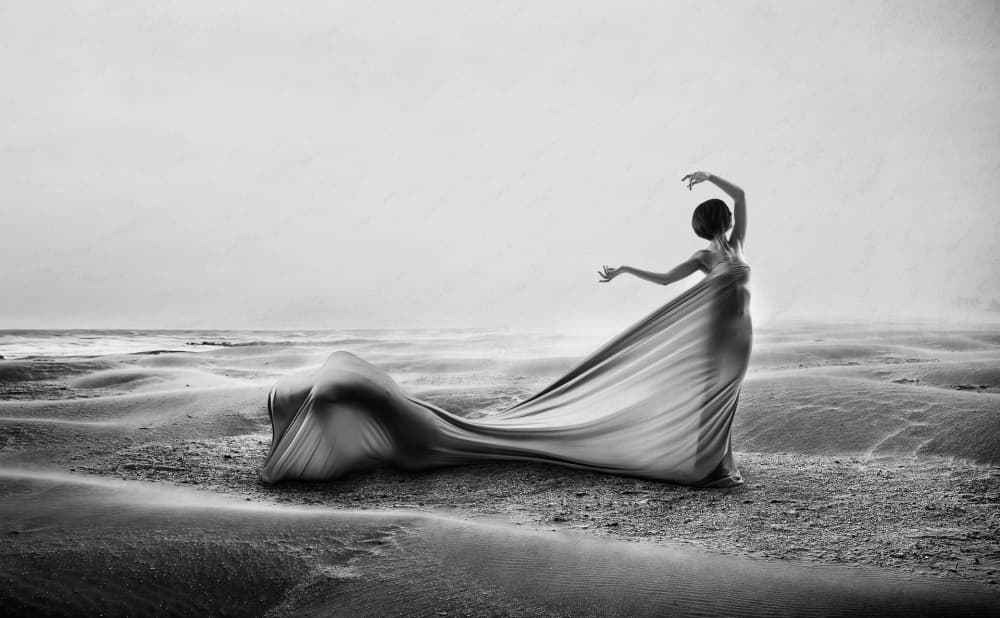 Ethereal Dancer Beach by Patrick Odorizzi — canvas wall art