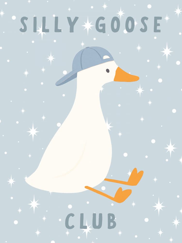 Silly Goose In Hat by Mathieu jeuf — canvas wall art