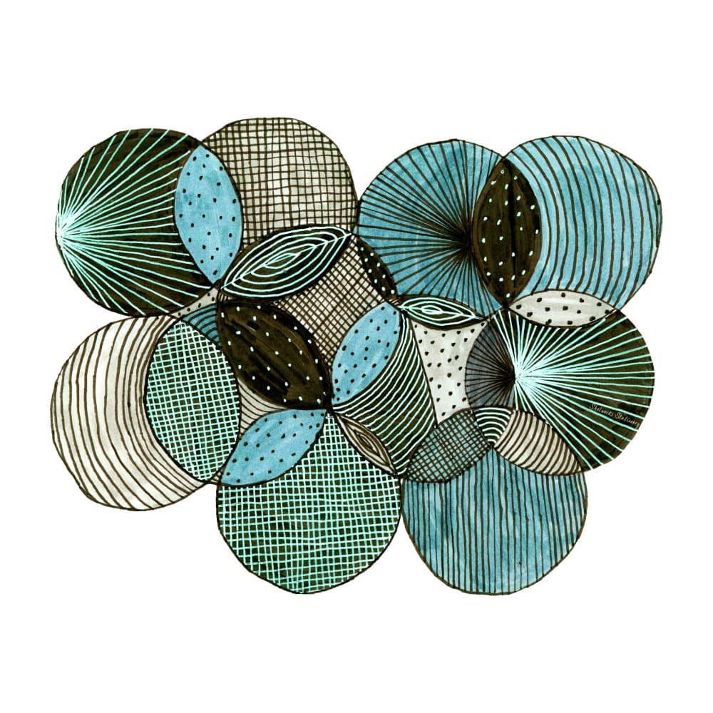 Organic Circle Patterns by Michele Channell — canvas wall art