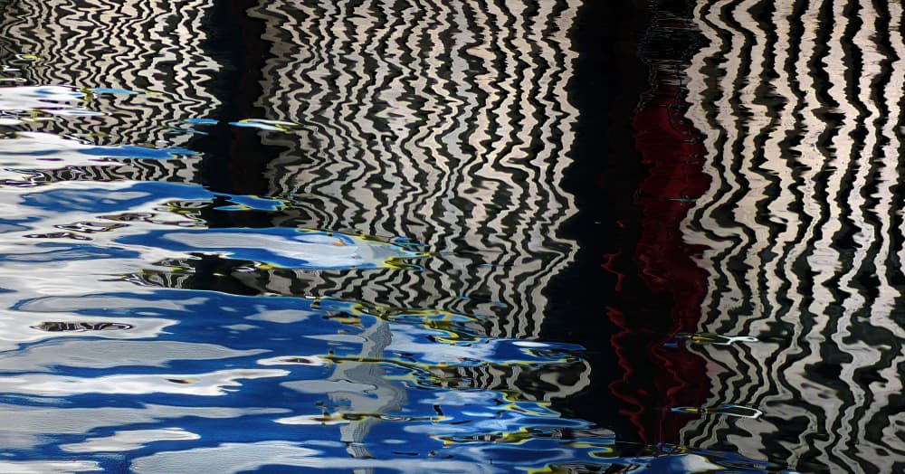 Wavy Water Reflections by Ylva Sjögren — canvas wall art