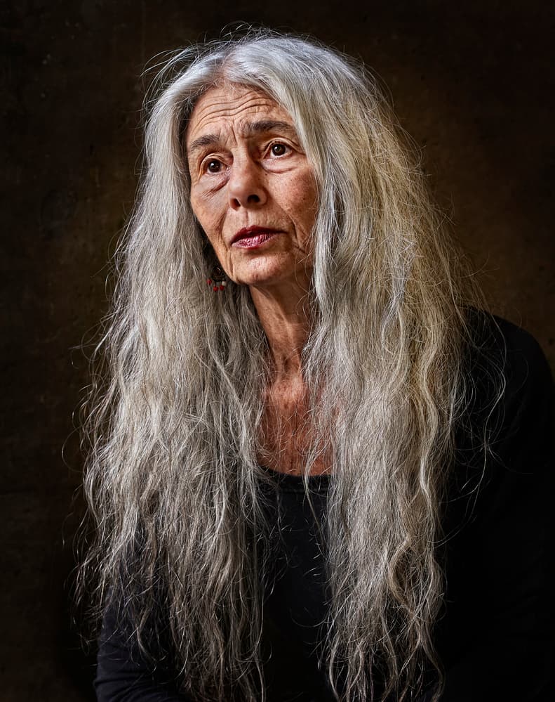 Silver Haired Contemplation by Claude Brazeau — canvas wall art