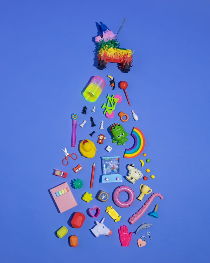 Piñata's Colorful Bounty by Julia Ramiro — canvas wall art