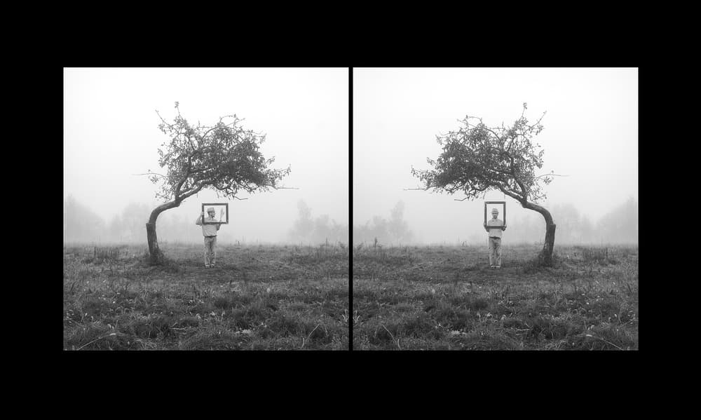 Surreal Figure With Frame by Carlo Ferrara — canvas wall art