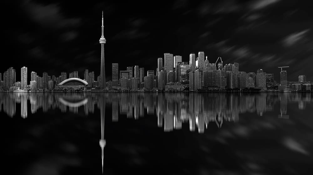 Dramatic Toronto Skyline by James Mahfuz — canvas wall art