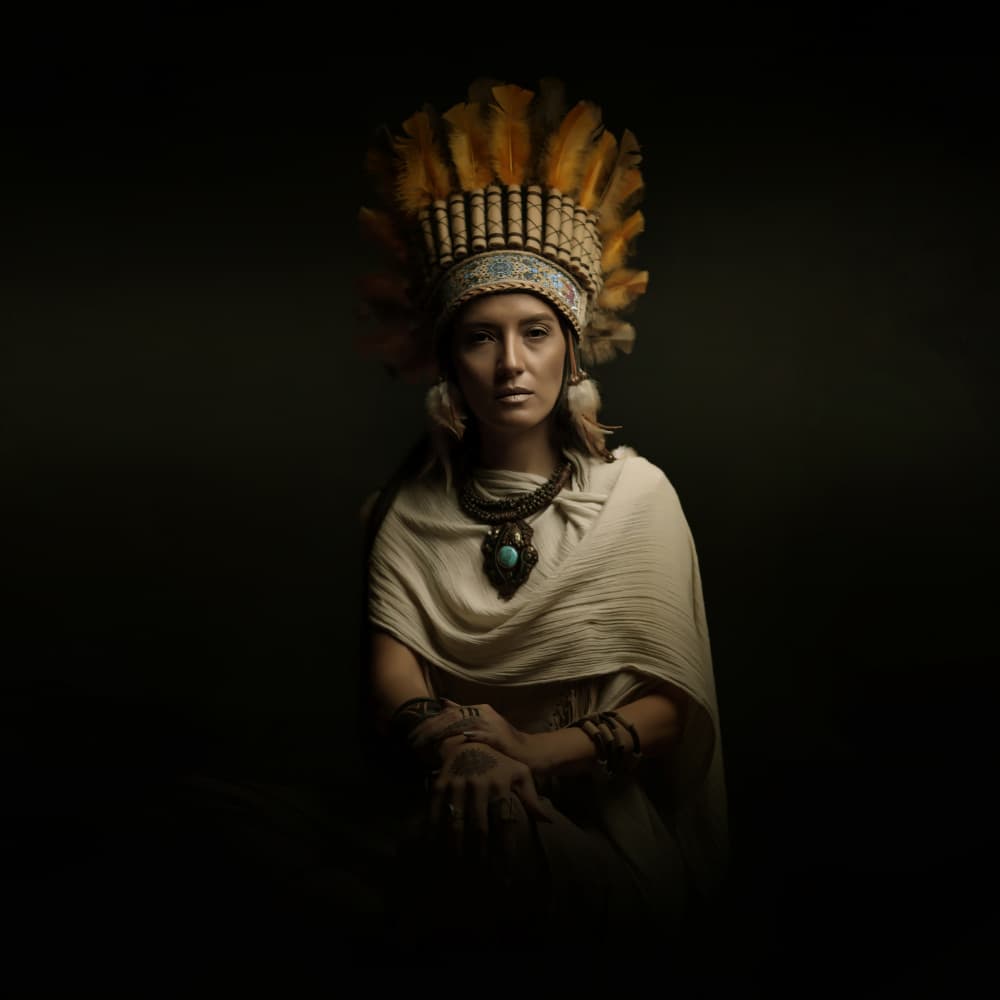 Mysterious Tribal Woman by Moein Hasheminasab — canvas wall art